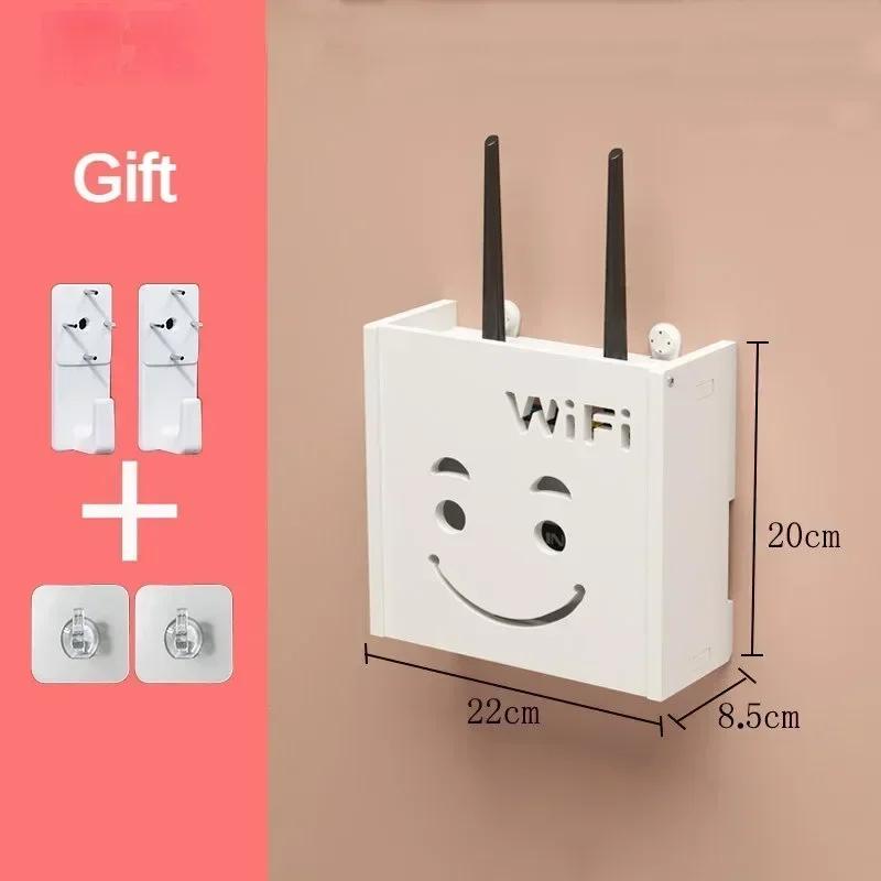 Настенный беспроводной роутер-стойка Настенный WiFi-бокс для хранения Настенное украшение для гостиной Кронштейн для организации кабелей и питания