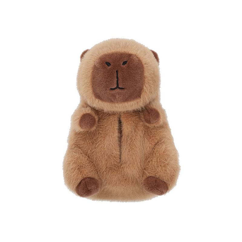 Автомобильная коробка для салфеток с застежкой-молнией, плюшевая мультяшная милая коробка для салфеток с капибарой, автомобильный мягкий диспенсер для салфеток, бумажный чехол, сумка для салфеток