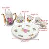 8Pcs 1:12 Dollhouse Miniature Dining Ware Porcelain Tea Set Dish Cup Plate