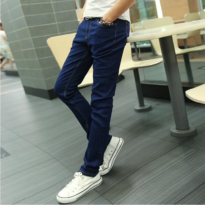 Autumn and winter new jeans men's stretch pants teen slim pencil pants trousers