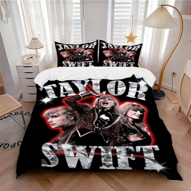 3pcs Taylor Swift Duvet Cover Set, Includes 1 Duvet Cover and 1/2 Pillowcases (No Insert) yy251104230