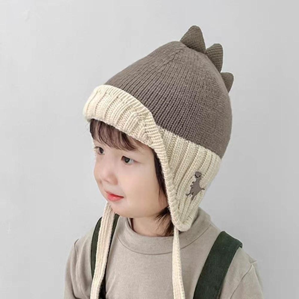 2-6Year Baby Knit Pullover Cap Liner Velvet Children's Hats Warm Ear Protection Hat Boy Girl