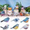 Ornaments Carving Sparrow Statue Art Craft Wooden Kids Toy Gift Wood Bird Figurine