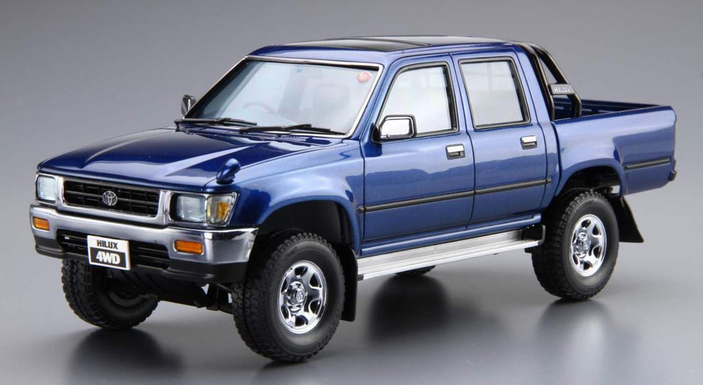 AOSHIMA Модель автомобиля Toyota LN107 Hilux Pickup Double Cab 4WD 1994 Пластиковая модель 1/24 № 20