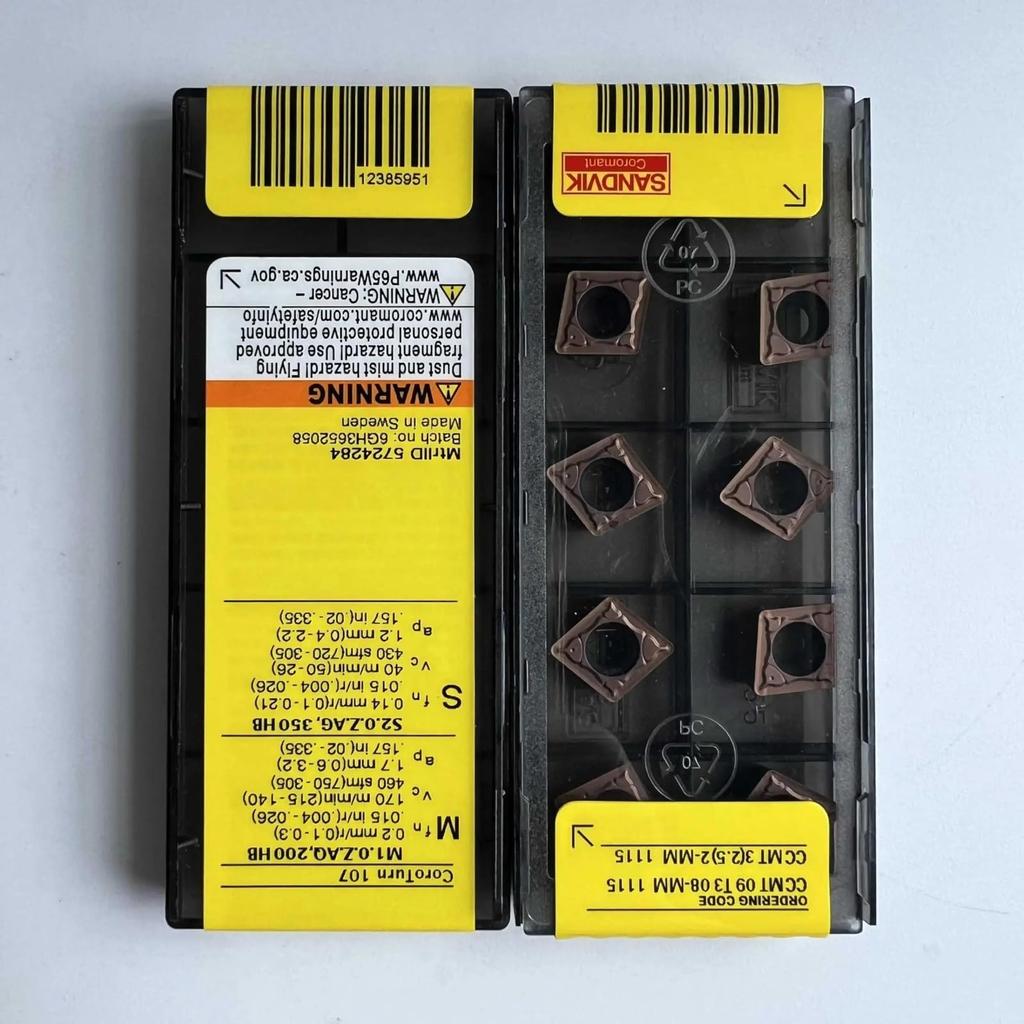 Original Sandvik / CCMT09T308-MM 1115 / CNC Lathe Carbide Blade 10 Pcs