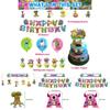 Набор украшений для дня рождения My Singing Monster: флаг, воздушные шары, топперы для торта и многое другое