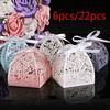 Candy Boxes Creative Wedding Lace Flower Wedding Candy Box 6PCS/10PCS/22PCS