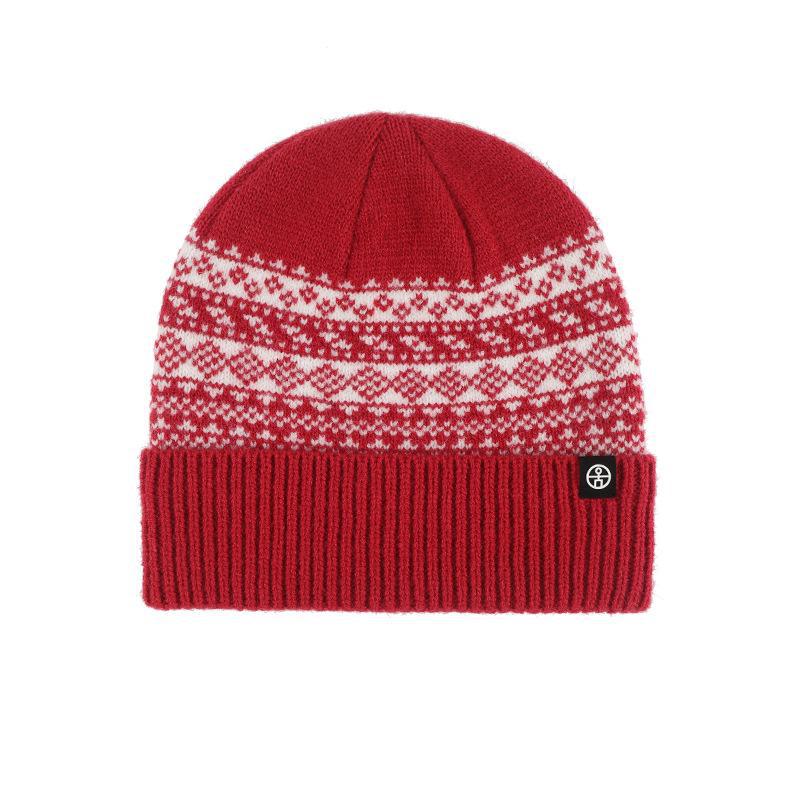 Женская зимняя шапка с жаккардовым узором Fair Isle с толстой повязкой на голову и наушниками