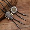 1pc/1pair Metal Bolo Tie Carnivals Necktie Carved Pendant Bolo Tie for Shirt Sweater Decorative Adult Birthdays Gift