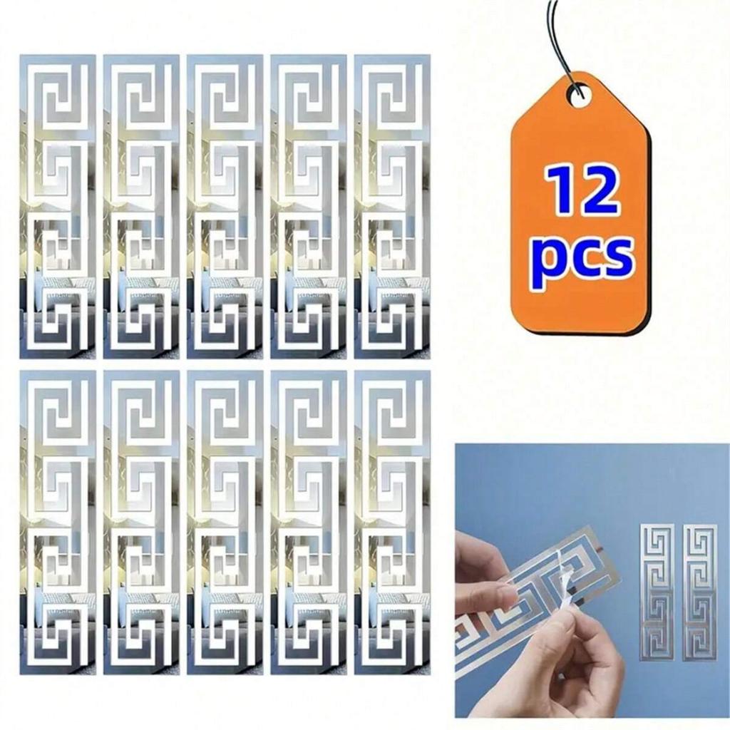 12 шт. 20x5 см 3D зеркальная наклейка самоклеящаяся линия талии сделай сам наклейки на стену для гостиной потолочная кромка полоса угловой декор стены