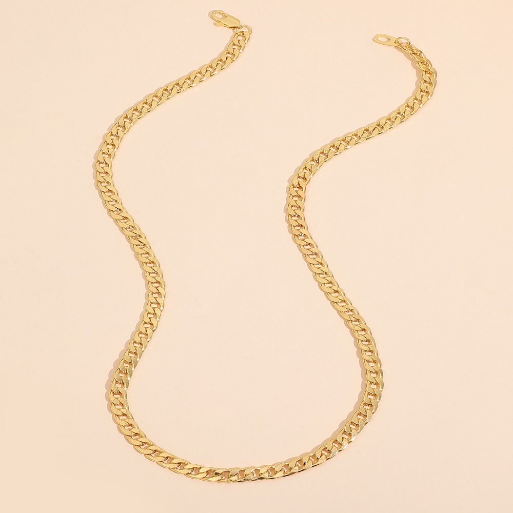 Металлическое ожерелье с золотым покрытием Золотой браслет с золотым покрытием Внезапно богатый Ожерелье из 18-каратного золота Мужское