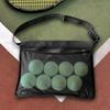 Tennis Ball Holder Adjustable Tennis Ball Waist Bag Sweatproof Mesh Cloth Ball Pouch Pickleball Training Holding Bag Accessory
