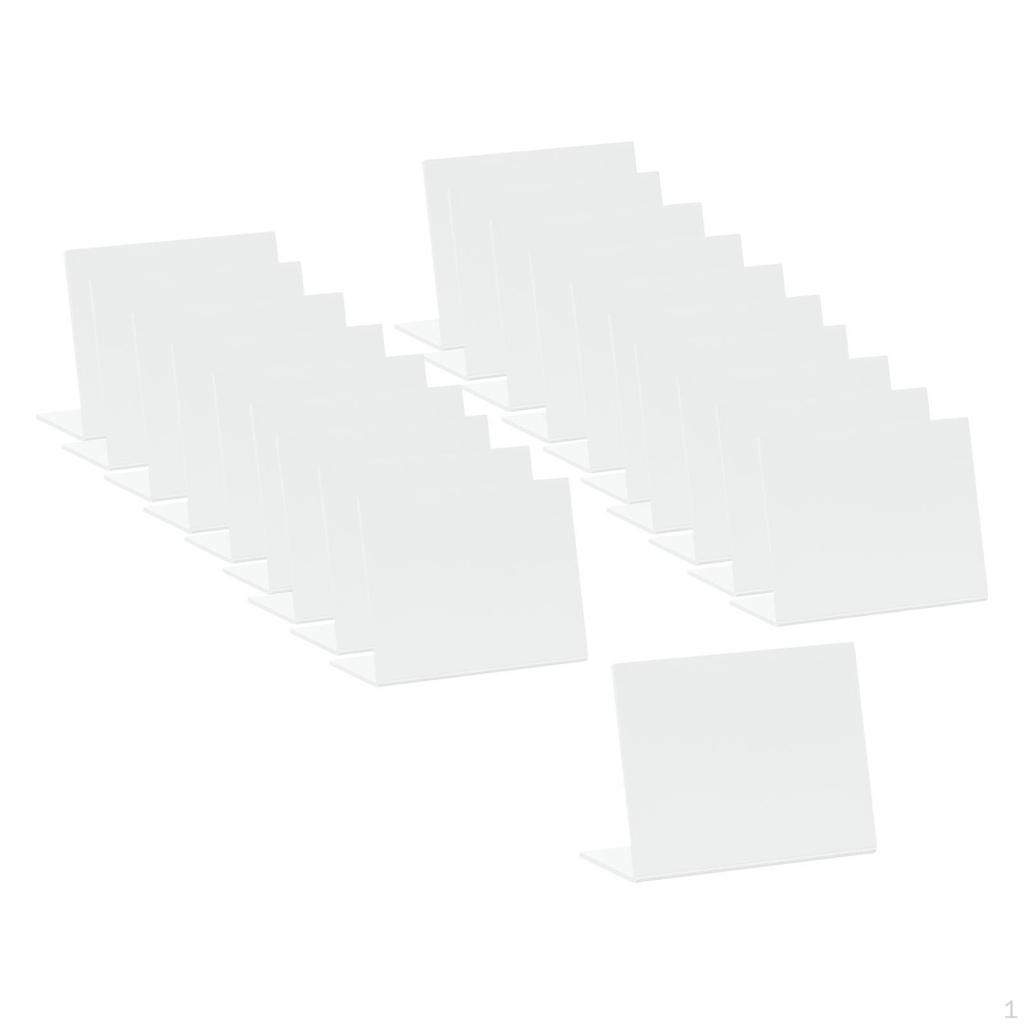 20 Акриловых меловых табличек для настольного использования L-образные карточки для рассадки мероприятия