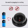 Black Hemisphere Fake Surveillance Camera with Monitor Headlight - Anti-theft Simulation Camera