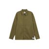 Solid Color Pocket Design Spliced Sharp Collar Comfortable Long Sleeve Shirt Men Shirts Olive-Green A2NHT-302