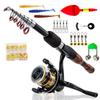Ultra Short Telescopic Lure Rod 1.3-1.8 M Fishing Rod Portable Sea Rod Fishing Gear Set 5.2:1 Gear Ratio Reel Fishing Gear Bag Fishing Gear Set