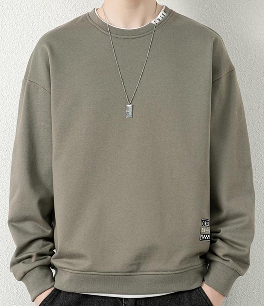 Autumn Sweatshirt Long Large Round No Layered Winter [Bligo] T-shirt, Men's, Sleeve, Oversized, Size, Tops, Plain, T-shirt, Large, Neck, Stylish,