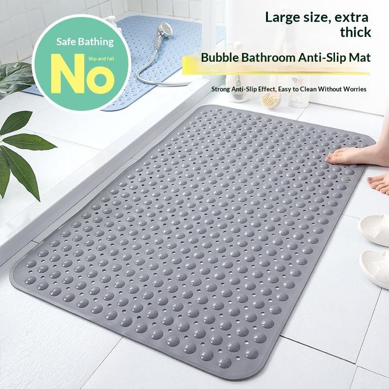 Thickened Extra Large Non Slip Bath Mat With Strong Suction Cups Drain Holes Perfect For Home Bathroom Shower Tub Use