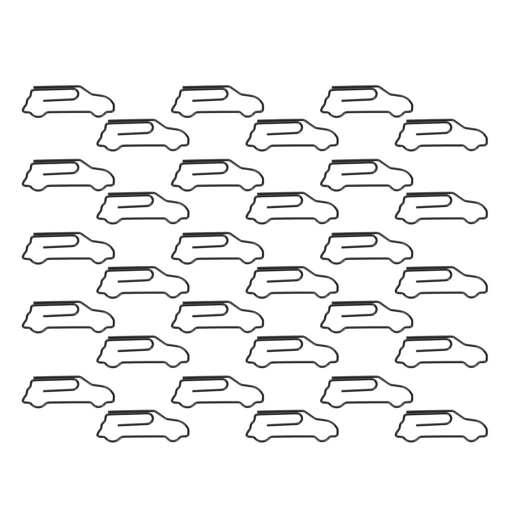 30 шт. ассорти из скрепок в форме автомобиля, принадлежности для творчества, моделирования металла, украшения, черный цвет