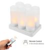 Colourful LED Candle Light Rechargeable Simulation Flameless Tea Candle Lights With Frosted Cup for 