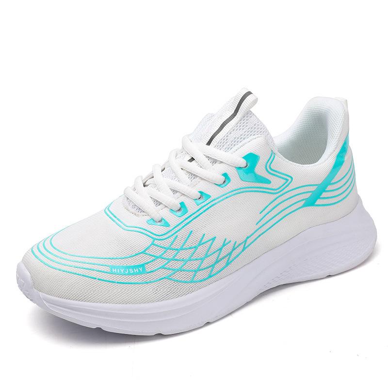 Женская повседневная обувь, модные дышащие прогулочные туфли на плоской подошве с сеткой, женские кроссовки 2024, спортивная вулканизированная обувь, белая женская обувь