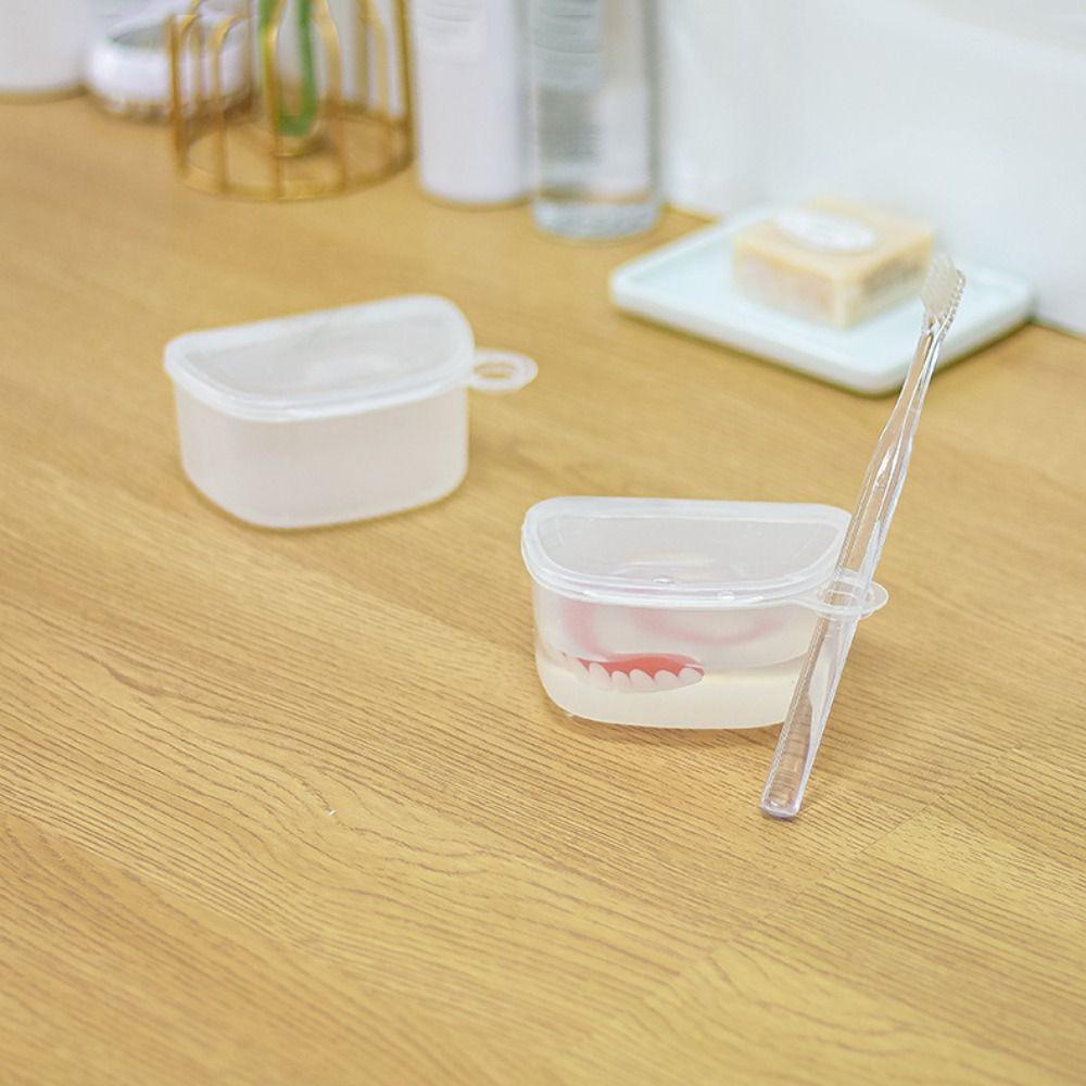 Case Artificial Tooth Boxes Container False Teeth Storage Box Portable Cleaning Teeth Cases