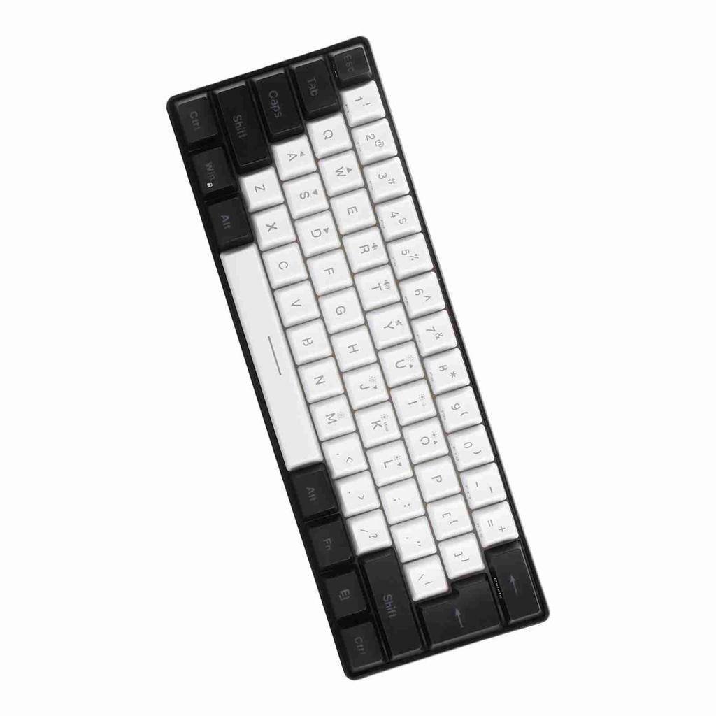 Gaming Keyboard USB 61 Keys RGB Backlit Ergonomic Contrast Color ABS Keycaps Wired Keyboard for Desktop Laptop Travel