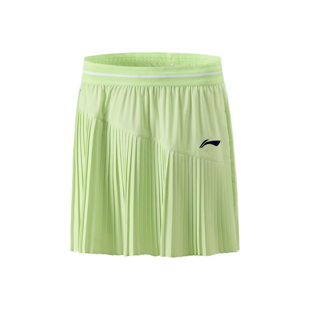 Li Ning Tennis Series Sports Casual Simple Solid Color Tennis Bottoms Women Bottoms Butterfly-Pink Green ASKU288-4