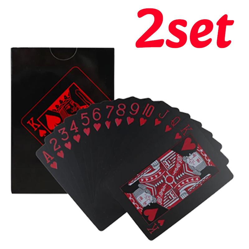1/2Set Waterproof Plastic Poker Cards Set Creative Magic Board Game Gathering Toy Parties Family Fun Board Game Poker Cards