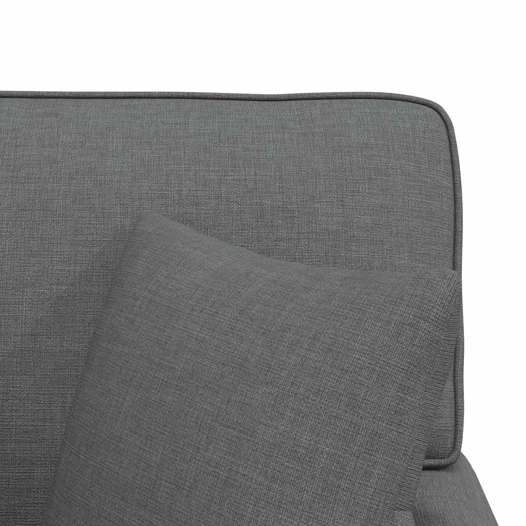 3 Piece Dark Grey Fabric Chaise Lounge with Rocker and Cushions