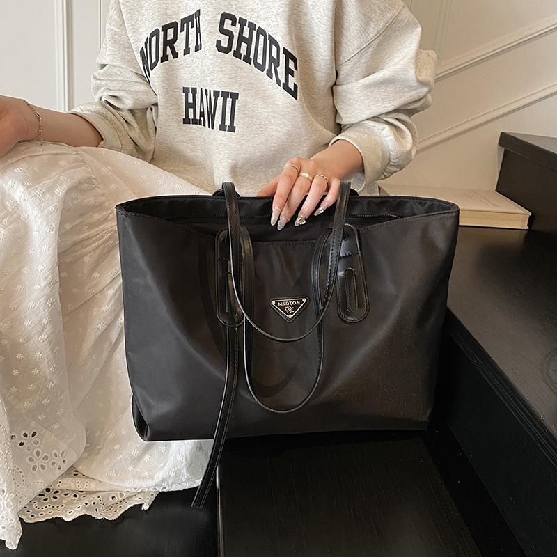 Сумка большой вместимости из ткани Оксфорд, женская новая сумка-тоут для поездок на работу, модная универсальная сумка через плечо, сумка-тоут для занятий