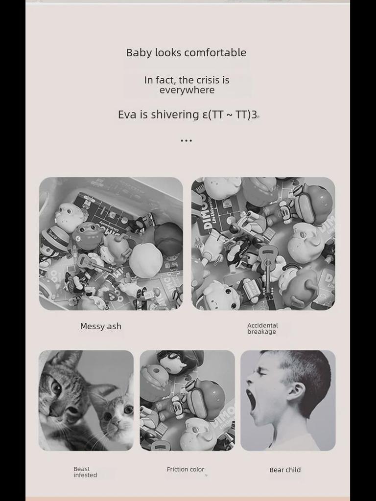 Acrylic Blind Box Display Stand - Transparent Dust-Proof Storage for Dorms & Collectibles