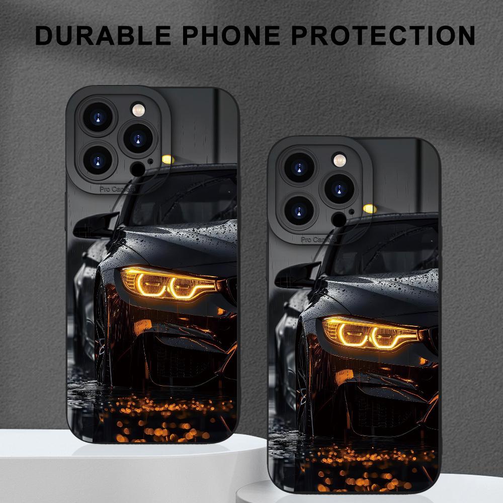 Красивый и классный чехол для телефона с рисунком автомобиля, подходит для iPhone 17 16 15 14 13 12 11 Pro/Max/Plus, противоударный и защищающий от падений