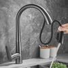 Поворотные на 360 градусов выдвижные кухонные смесители с 2 режимами струи Смесители для раковины в ванной комнате с высокой дугой Потяните вниз