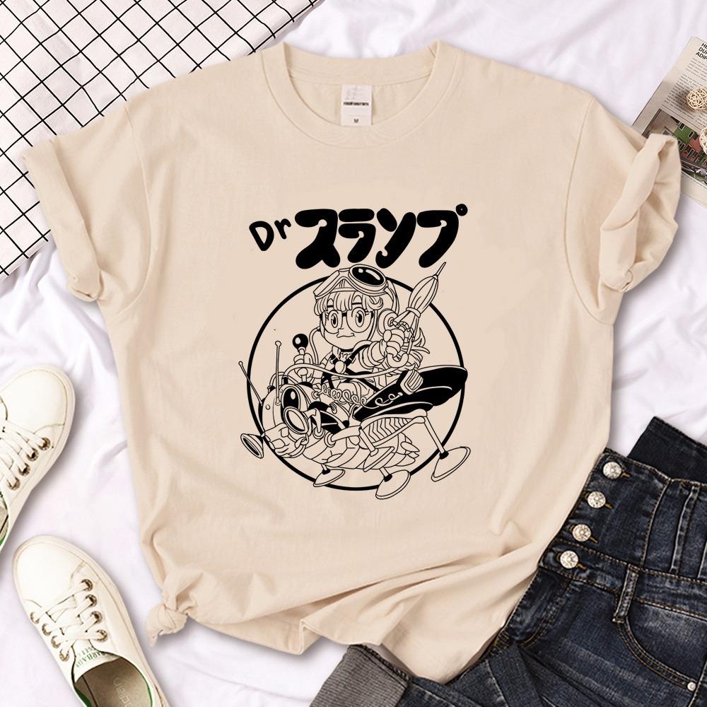 Arale T- shirt Women Designer Japanese Women Tee Girl Designer Harajuku Round Neck Short Sleeved Clothing