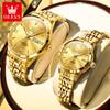 OLEVS Couple Watches Luxury Fashion Stainless Steel Original Automatic Mechanical Wristwatch for Lover Waterproof Luminous 2Pcs