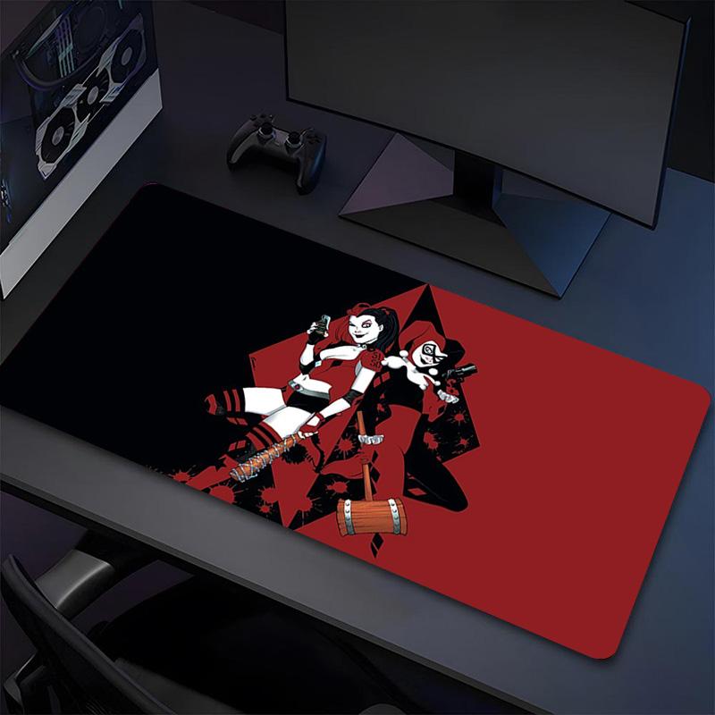 Harley Quinn Xl Gaming Mouse Pad Nonslip Rubber Base Stitched Edge Waterproof Desk Mat For Pc Laptop Gamer Office Computer Accessories C927345