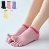 Women's Five-Toe No-Show Cotton Socks – Lightweight Breathable & Moisture-Wicking Toe-Separated Socks for Spring/Summer