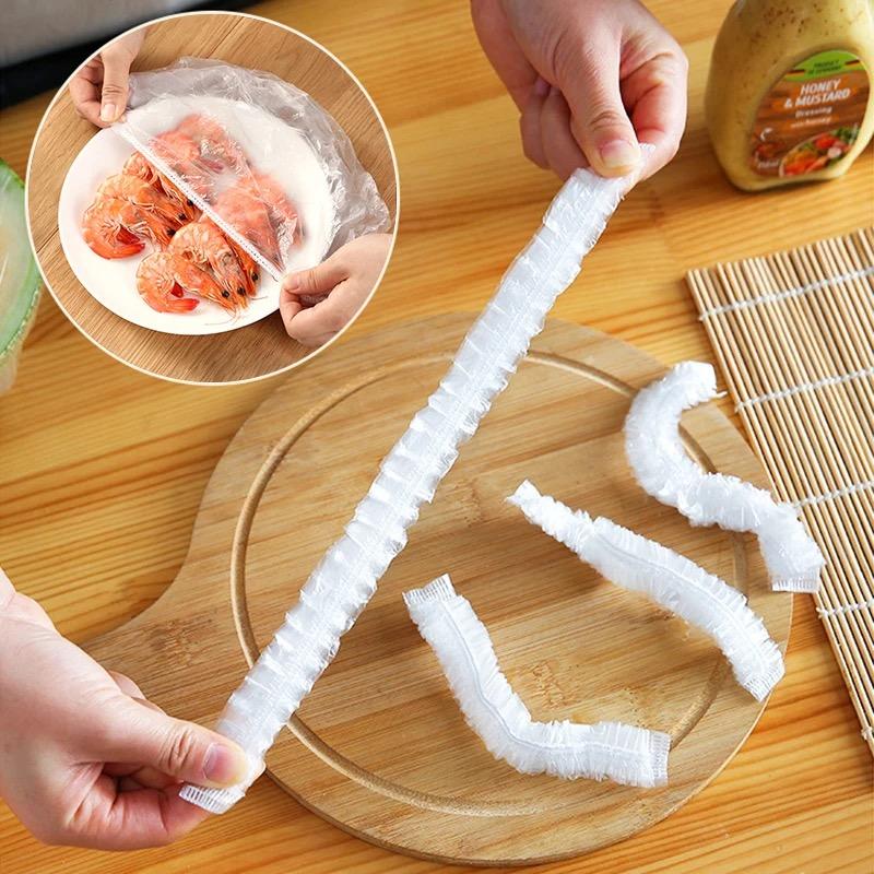 Одноразовая пластиковая пленка, пищевая бытовая пластиковая пленка, защита от пыли, защита от насекомых, обновленная утолщенная крышка чаши, свежая @-