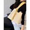 Commuter Large Capacity Stripe Canvas Bag Women 2025 New Versitile Fashion Shoulder Bag Go out to Work Tote Bag