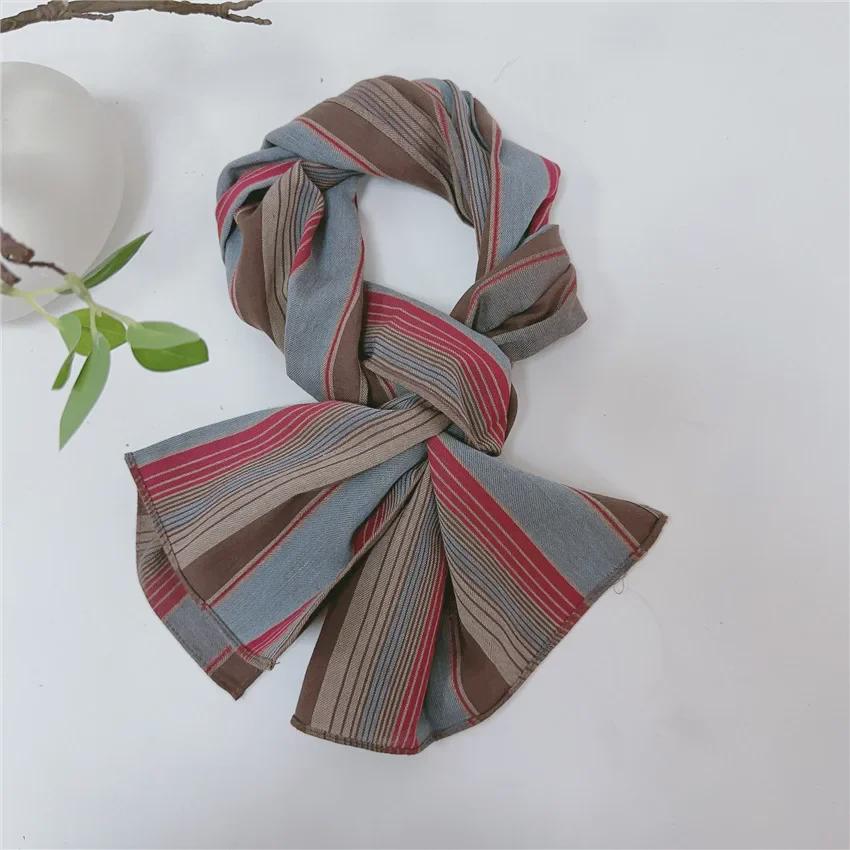 Клетчатый шарф из чистого хлопка, окрашенный в пряже, в более чем 20 цветах