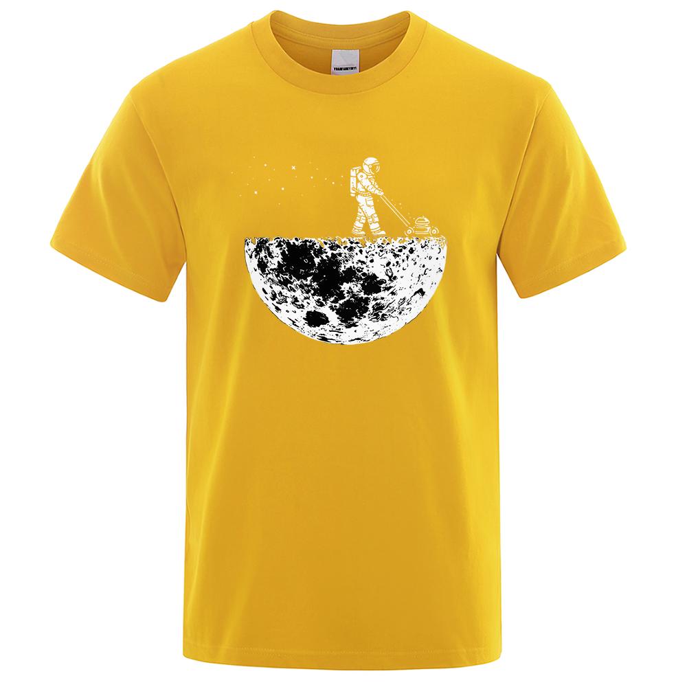 Астронавты лелеют лунную среду, забавные футболки с принтом, мужская свободная одежда больших размеров, хлопковая летняя мягкая футболка, футболки в стиле хип-хоп