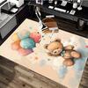 1pc Teddy Bear Balloons Chair Mat - Anime Cartoon Design, Non-Slip Carpet for Office Chairs, Suitable for All Seasons, Perfect Gift for Holidays and H