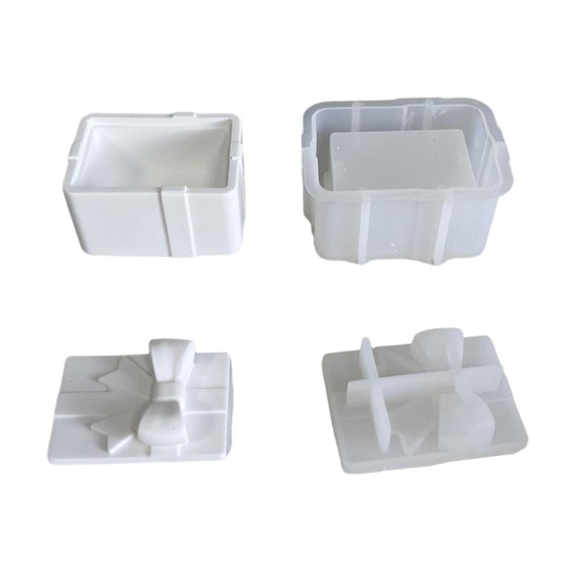 Набор форм для поделок из смолы своими руками, органайзеры для украшений, силиконовые формы для подарочных коробок для домашнего декора и подарочная коробка для хранения с крышкой