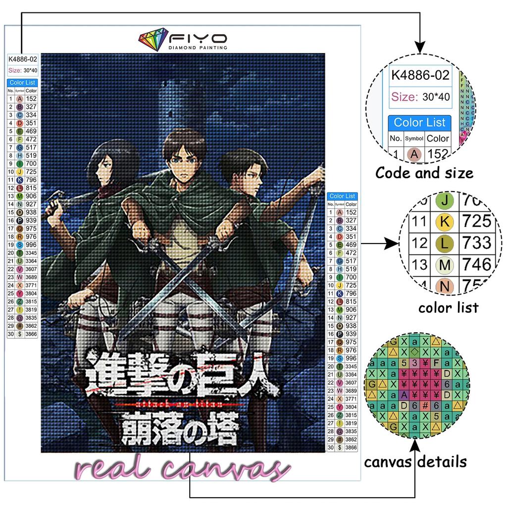 Популярная 5D Diy вышивка крестом «Атака Титанов», картина, полная дрель, набор для вышивки крестом, настенная наклейка, домашний декор