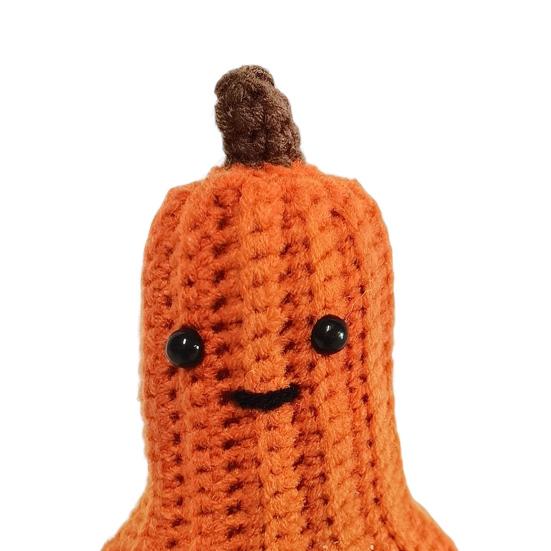 Halloween Pumpkin Decoration Crochet Pumpkin Hug Handmade Positive Energy Ornament for Mental Health Support