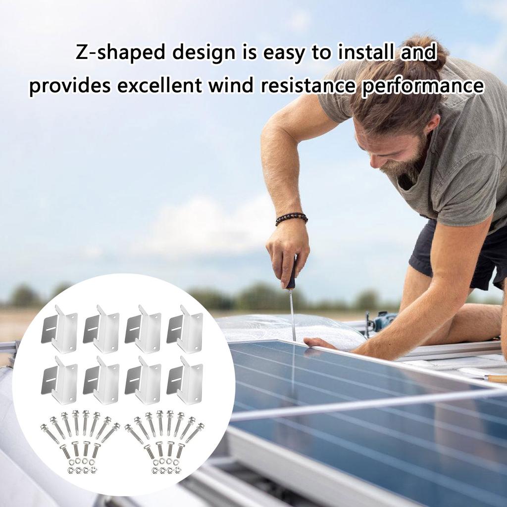 4 шт. Практичный Прочный Монтажный Комплект из Алюминиевого Сплава для Солнечных Панелей Аксессуар для Кемперов и Лодок Автономные Применения