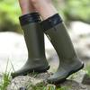 Men's and Women's Fashion Rain Boots Japanese Rain Shoes Waterproof Hiking Shoes Wear-resistant High Rain Boots Men's