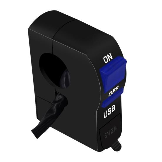 Светодиодный индикатор постоянного тока 12 В, крепление на руль мотоцикла, USB-зарядное устройство для телефона с переключателем