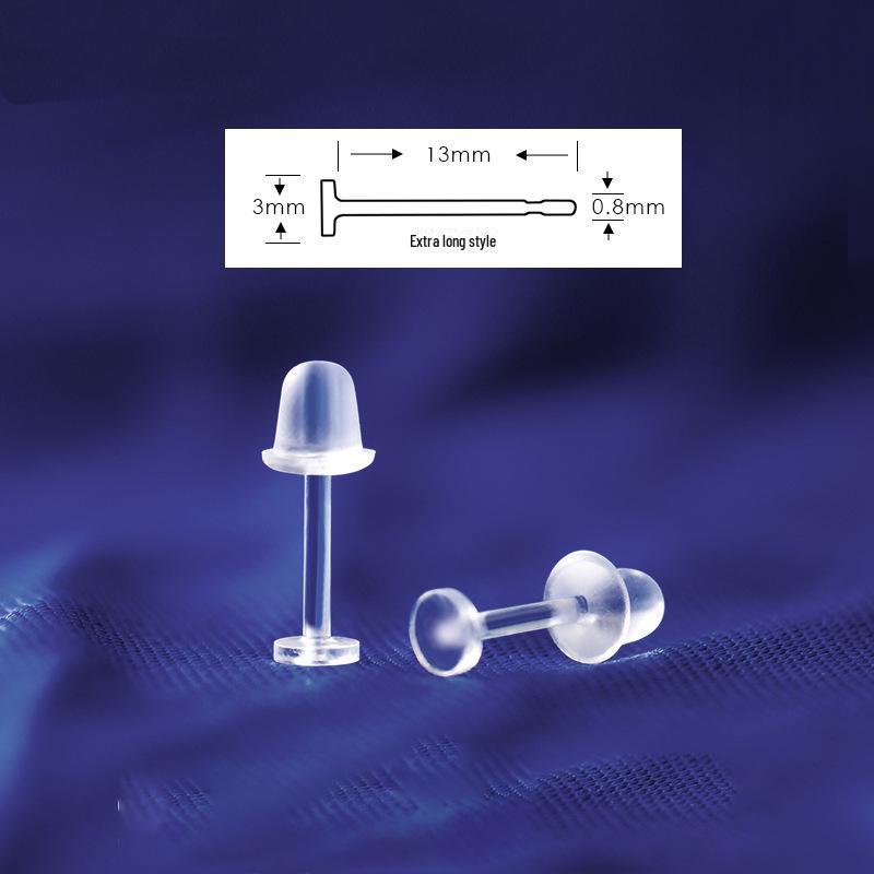 Прозрачные серьги из смолы с мягким клеем и невидимым уходом за ушами для студентов